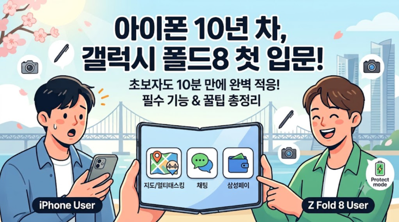 갤럭시 Z 폴드8 사용법 가이드: 아이폰에서 넘어왔을 때 꼭 바꿔야 할 기본 설정 총정리