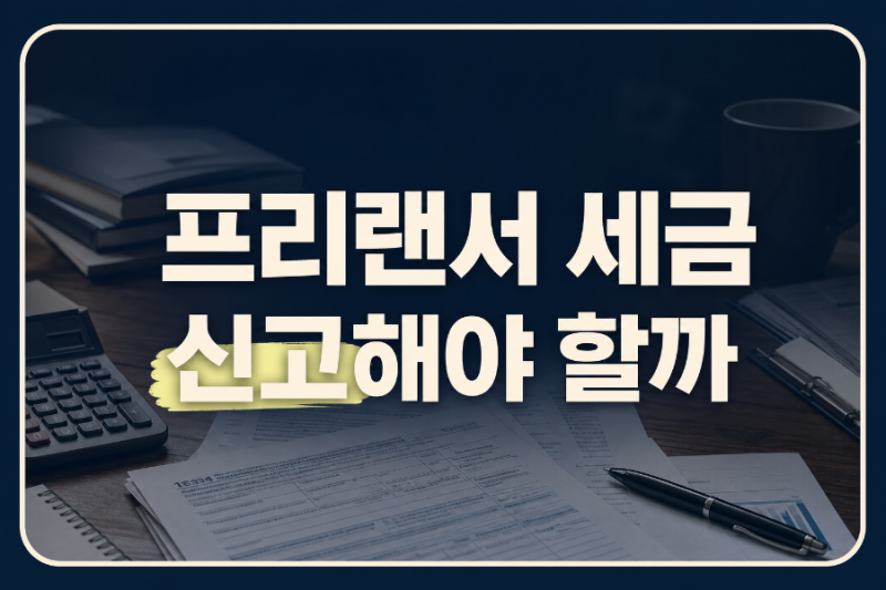프리랜서 종합소득세, 3.3% 원천징수 후에도 신고해야 할까