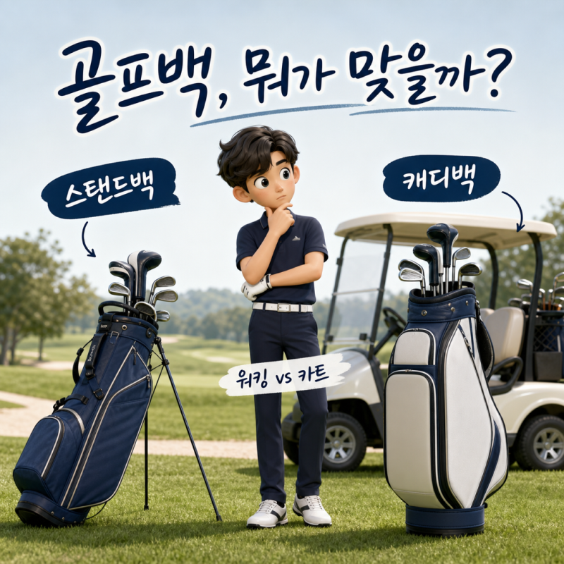 골프스탠드백과 골프캐디백 차이, 남자 여자 골프가방 고민 끝낸다