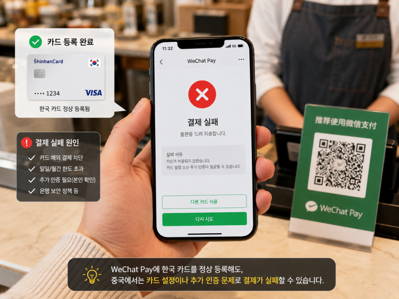 2026 위챗페이 결제 안됨 해결방법｜QR결제 실패·한국카드 결제 오류 체크