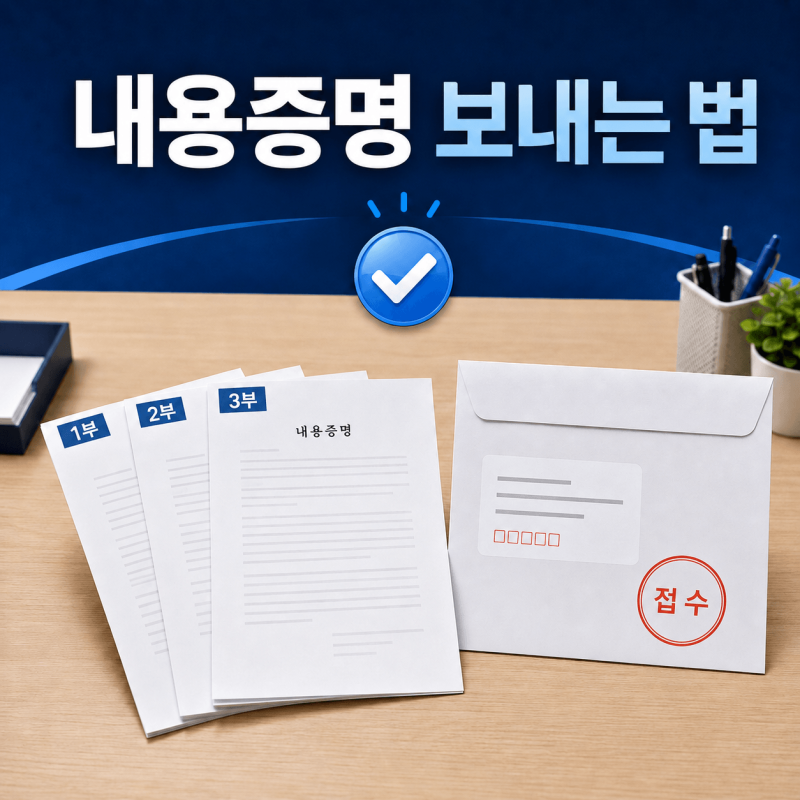 내용증명 보내는 방법｜우체국 준비물·비용·3부가 필요한 이유