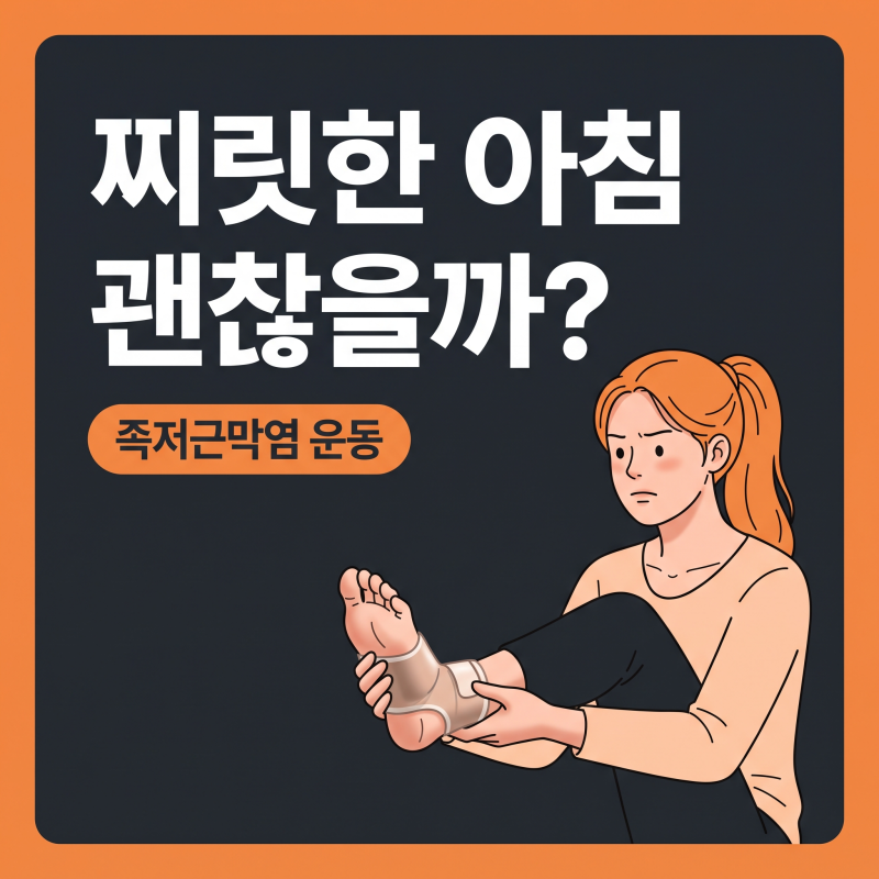 족저근막염운동, 아침 첫걸음 찌릿할 때 먼저 확인할 기준