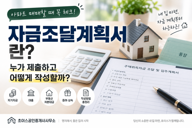 아파트 매매 자금조달계획서란?｜누가 제출하고 어떻게 작성할까