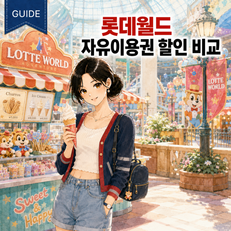롯데월드 자유이용권 할인 비교｜제휴카드·통신사·온라인 예매
