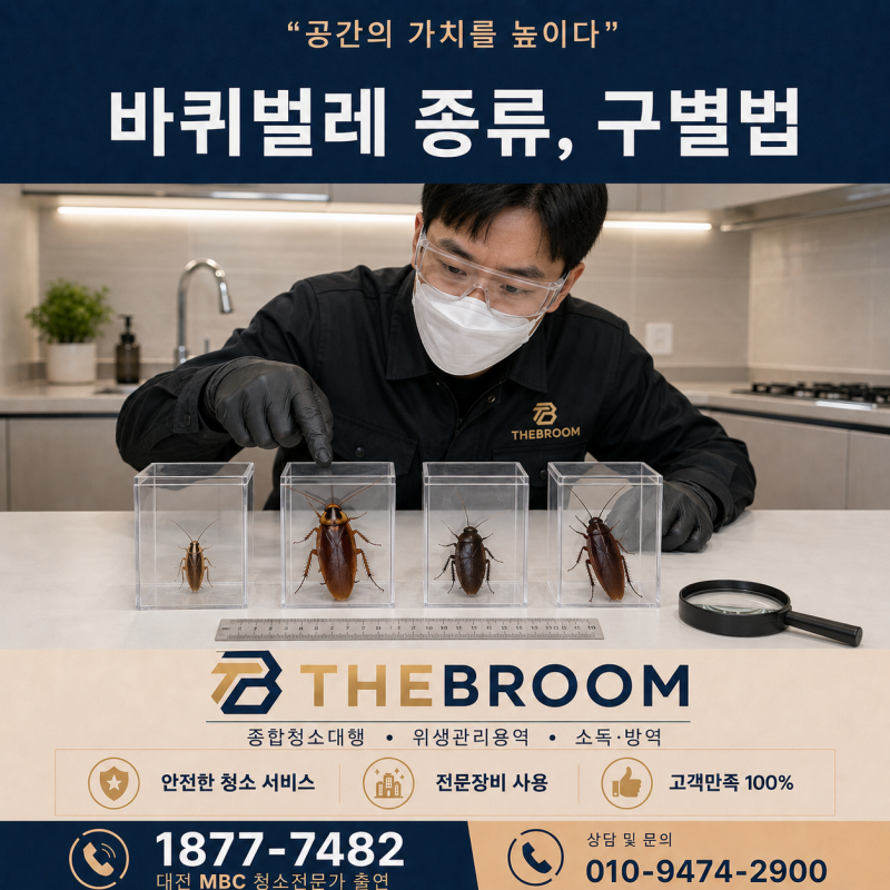 바퀴벌레의 종류와 구별 방법, 크기와 색깔만 보면 될까요?