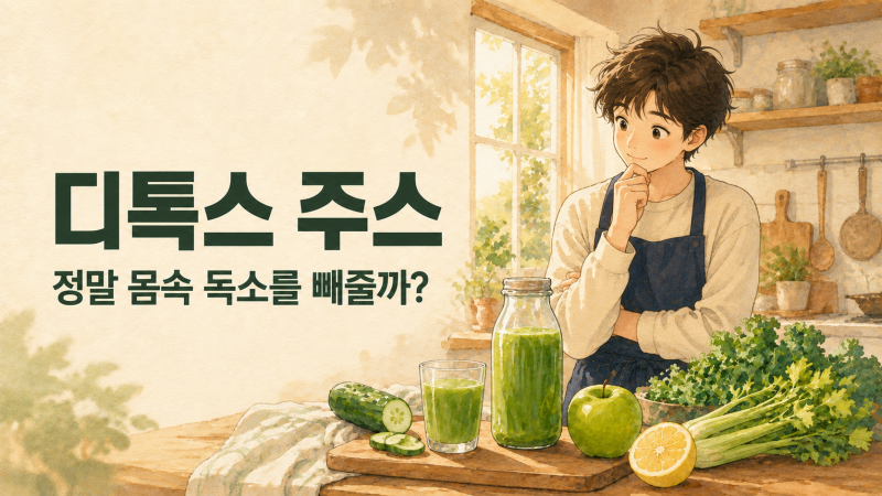 디톡스 주스, 정말 몸속 독소를 빼줄까? 초록색 한 잔이 유행한 이유