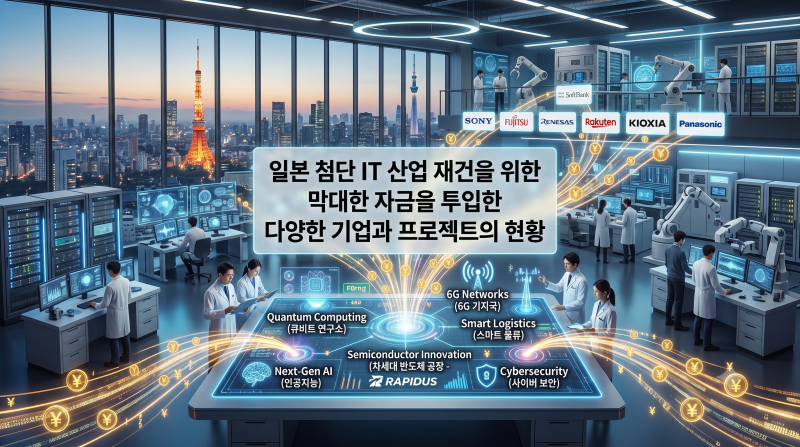 일본 첨단 IT 산업 재건을 위한 막대한 자금을 투입한 다양한 기업과 프로젝트의 현황