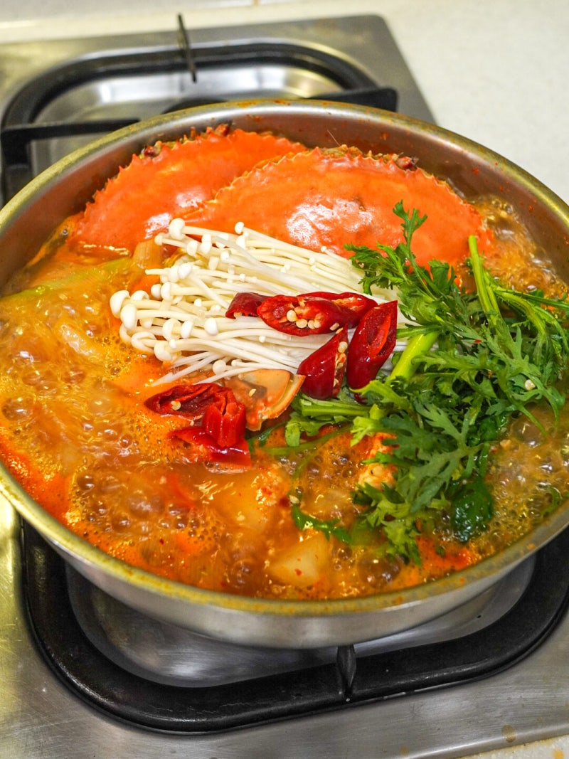 제철 숫꽃게로 만든 꽃게탕 평생레시피_실패없는 꽃게탕 만들기 꽃게요리 가을꽃게