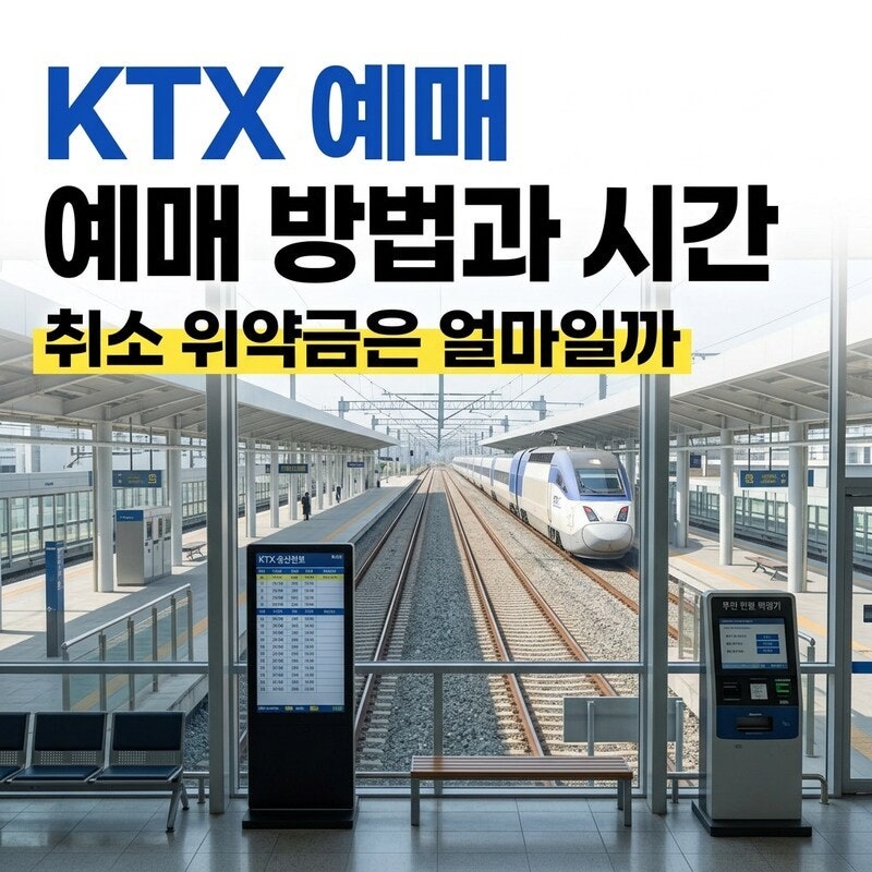 KTX 코레일+ 기차표 예매 방법과 오픈 시간 조회 취소 위약금 확인
