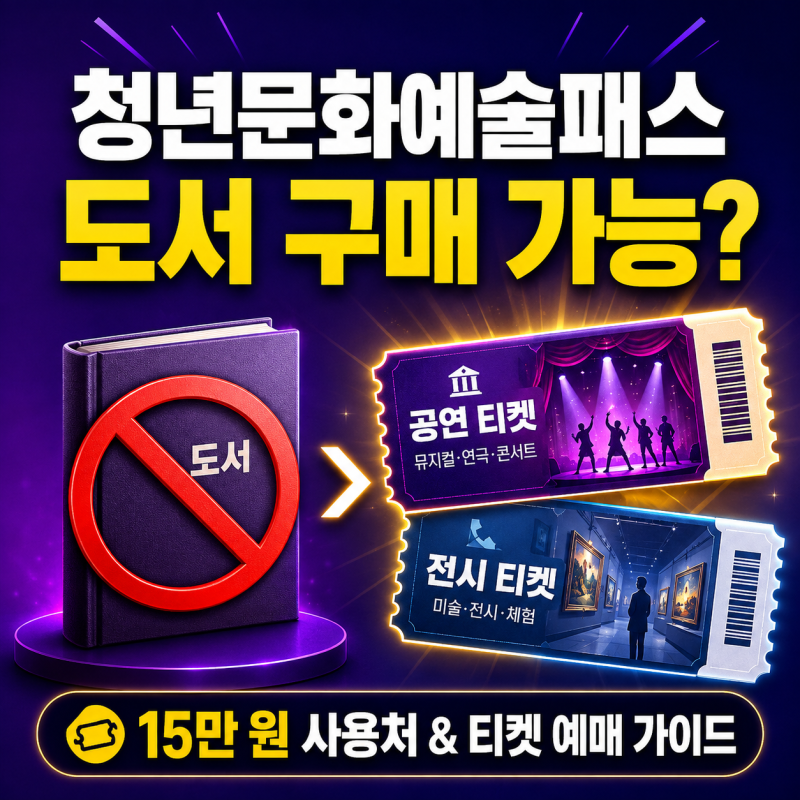 청년문화예술패스 책 도서 구매 가능할까 사용처 및 예매 가이드 2026