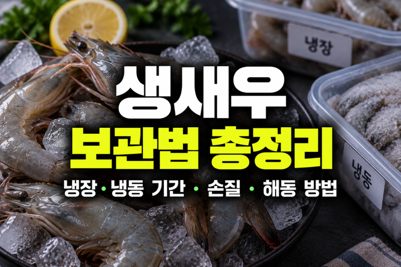 생새우 보관법, 냉장 냉동 기간과 손질·해동 방법 정리