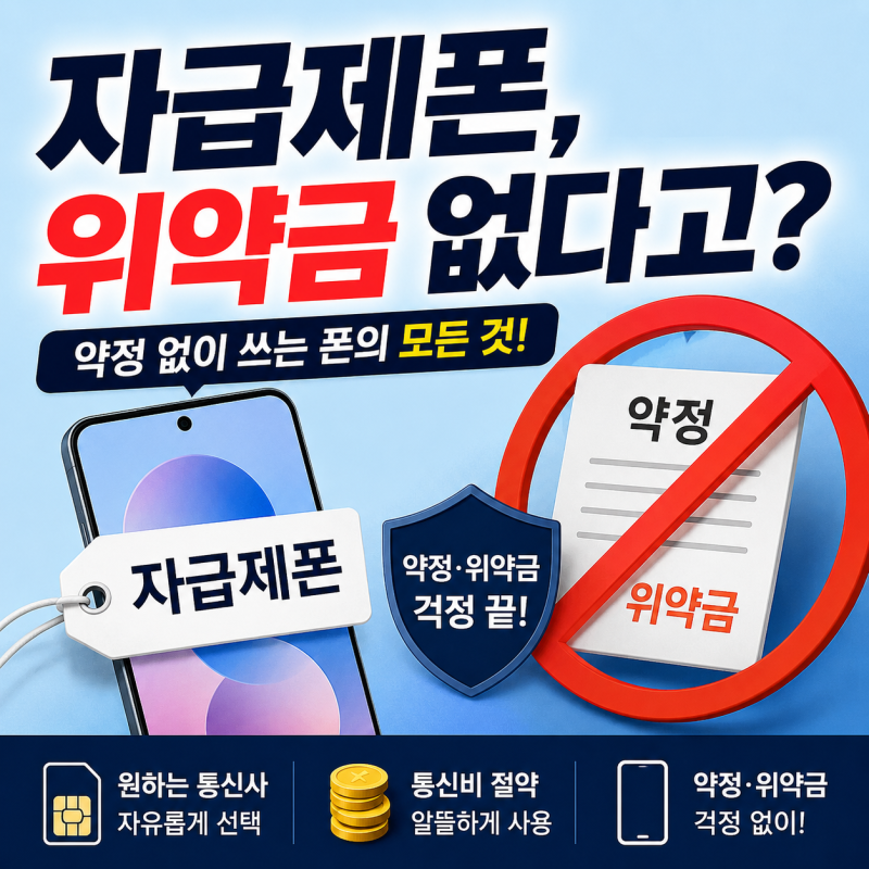 자급제 폰 뜻부터 위약금까지, 지금 알아야 손해 안 본다