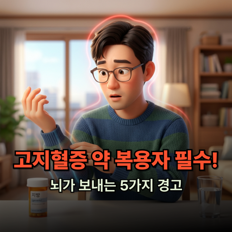 뇌경색 전조증상, 고지혈증 약 복용자 필수! 혈관 막힘 전 나타나는 특징 5가지