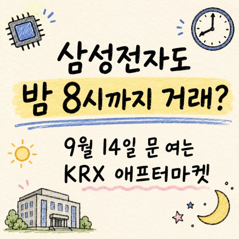 삼성전자도 밤 8시까지 거래한다? 9월 14일 문 여는 ‘KRX 애프터마켓’ 뭐가 달라질까