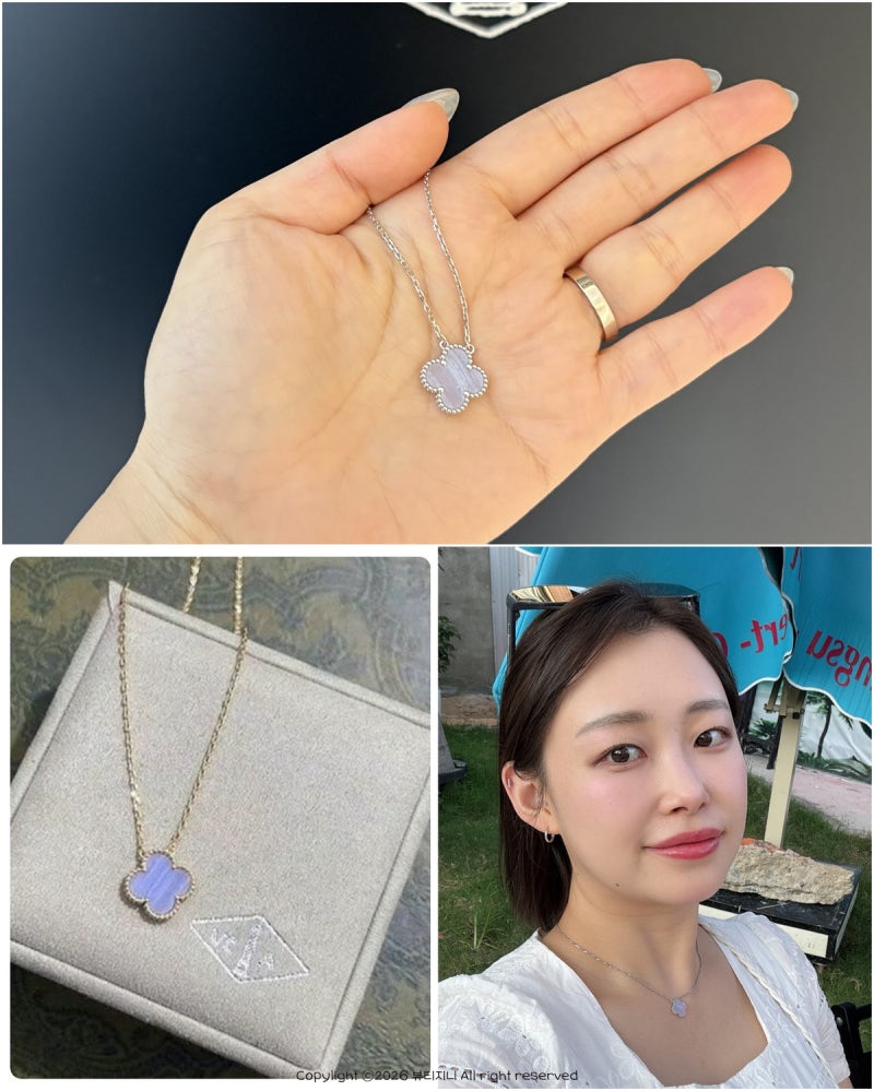 네잎클로버 목걸이 추천, 반클리프 앤 아펠 칼세도니 명품 목걸이 1년 착용 후기