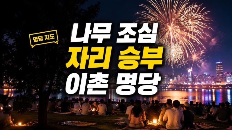 이촌한강공원 불꽃축제 자리 잡기 전 꼭 볼 명당 지도와 나무 피하는 법