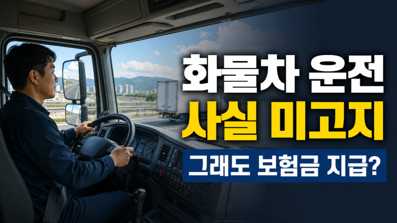[ 직업고지 위반 사례 ] 화물차 운전 사실 고지 안 했어도 보험금 지급? 동일 보험사 자동차보....