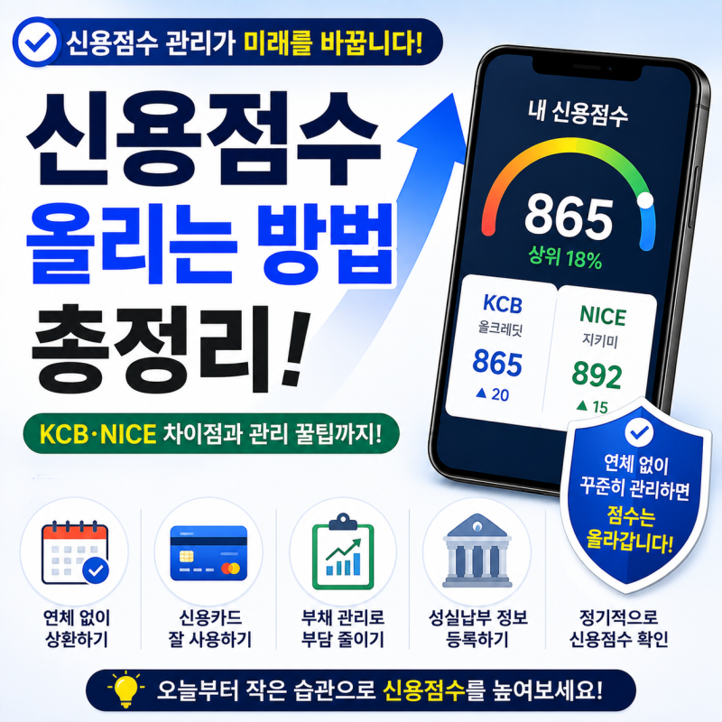 신용점수 올리는 방법｜KCB·NICE 점수 빠르게 관리하는 현실적인 방법