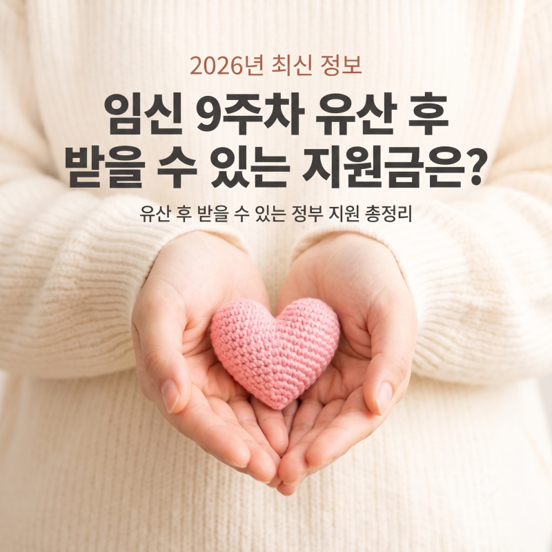 임신 9주차 유산 후 받을 수 있는 지원금이 있을까?｜2026년 유산 후 정부지원 총정리