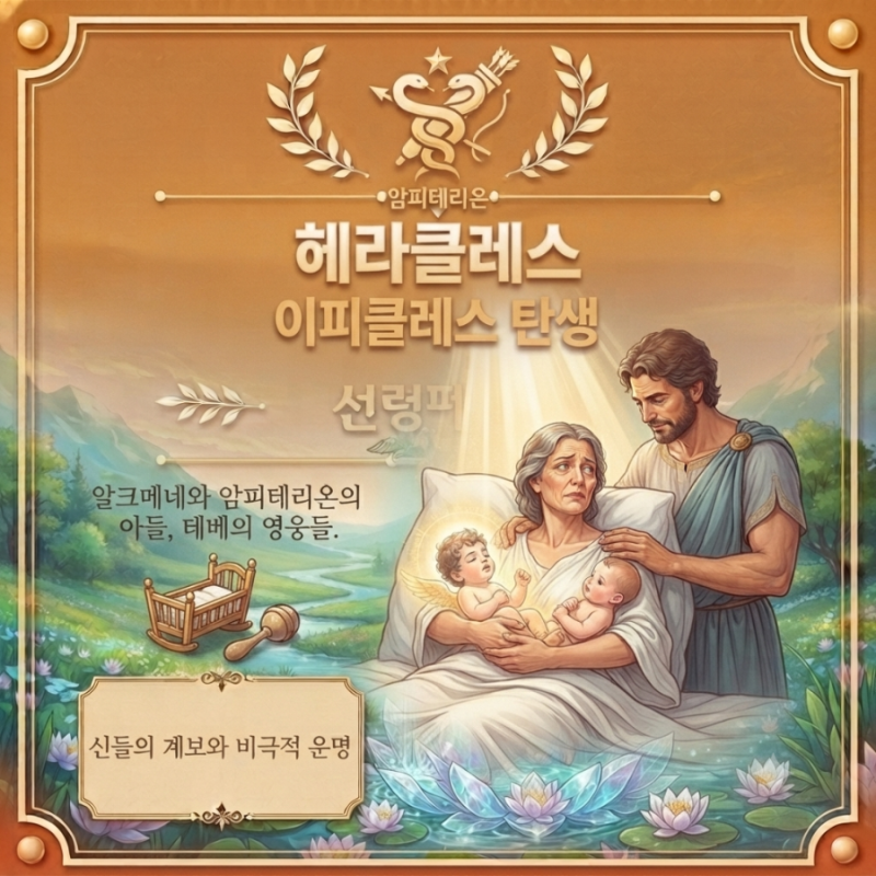 제우스, 암피테리온 .알크메네의 헤라클레스,이피클레스 탄생 이야기