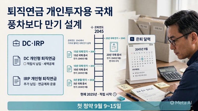 2026 퇴직연금 개인투자용 국채｜DC·IRP 9월 청약, 풍차돌리기는 정말 가능할까?