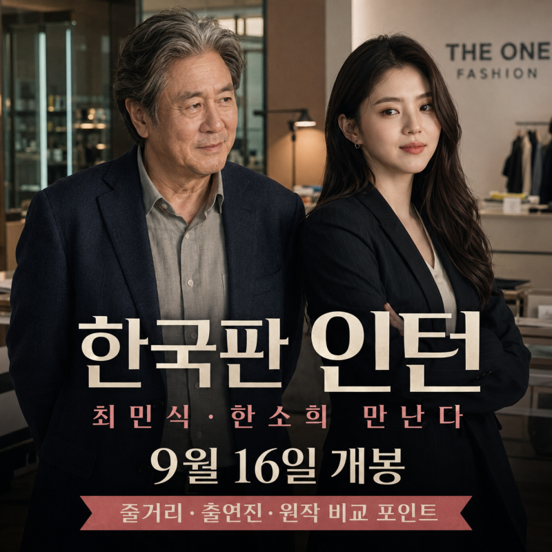 한국판 인턴 개봉일 9월 16일, 최민식 한소희 출연진 줄거리 총정리