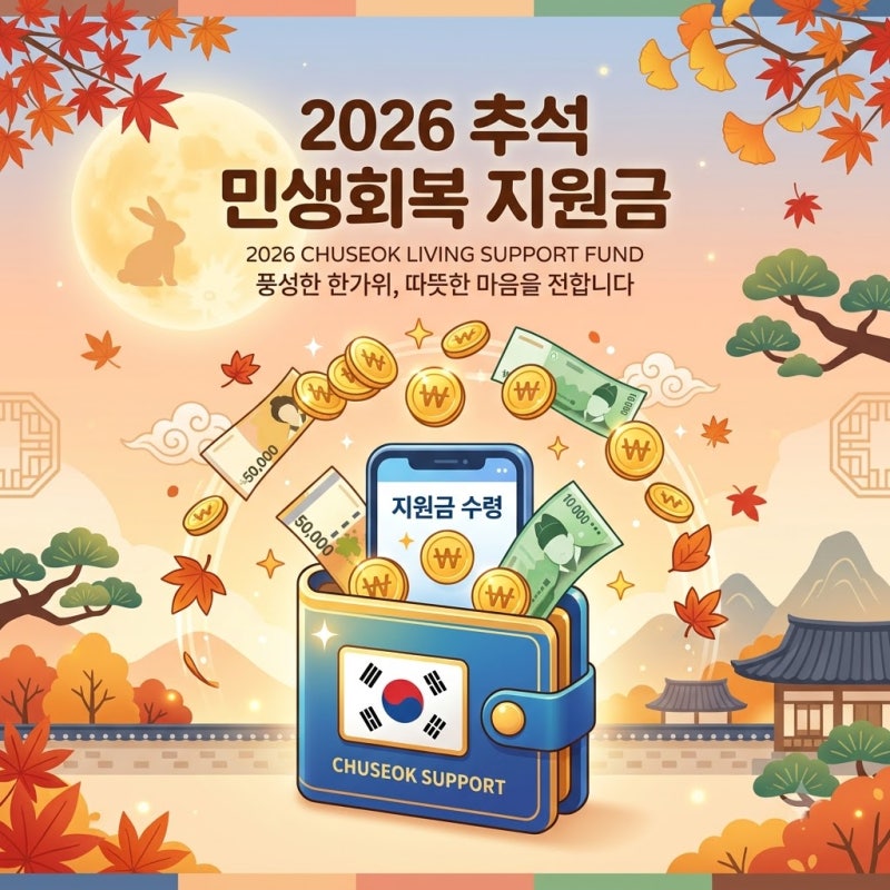 2026 추석 민생지원금 4차일까? 지자체별 지급액 신청방법 총정리