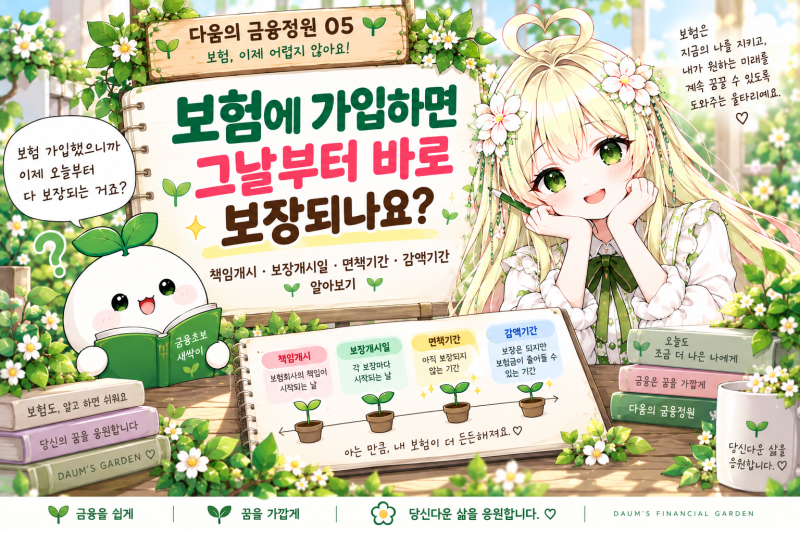 다움의 금융정원 05 | 보험에 가입하면 그날부터 바로 보장되나요? 책임개시 · 보장개시일 · ....