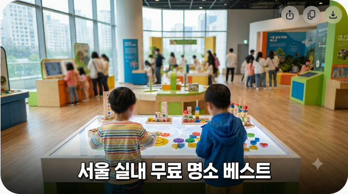 서울 아이랑 가볼만한곳 실내 무료 명소 정리