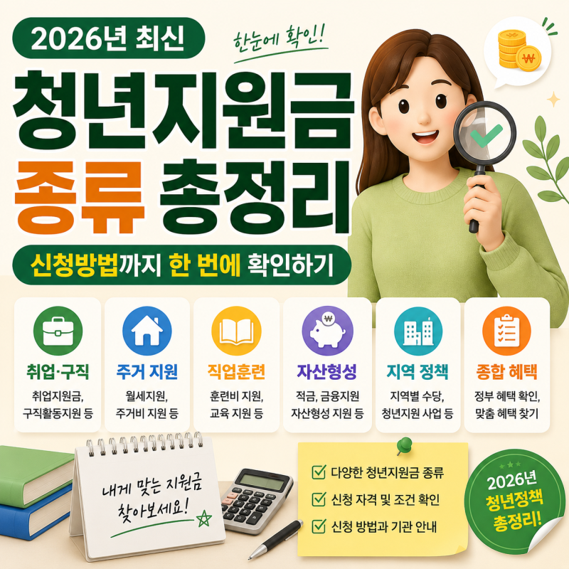 2026 청년지원금｜현금 지원만 찾으면 놓치는 정책이 있어요!