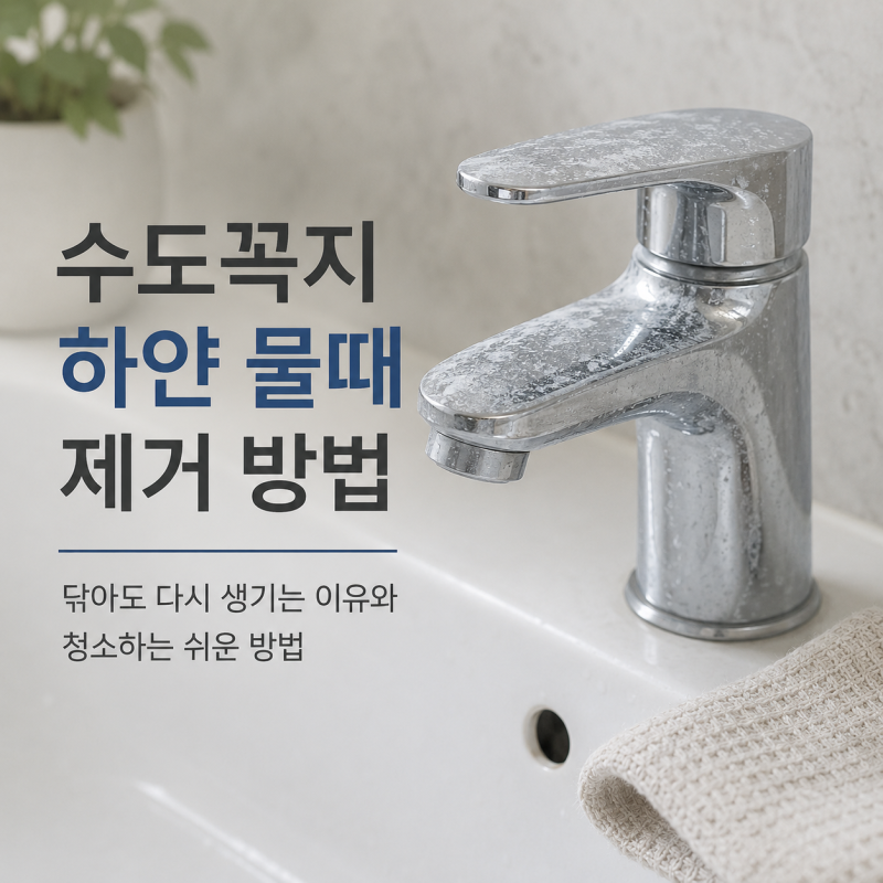 수도꼭지 하얀 물때 제거, 닦아도 다시 생기는 이유와 청소방법