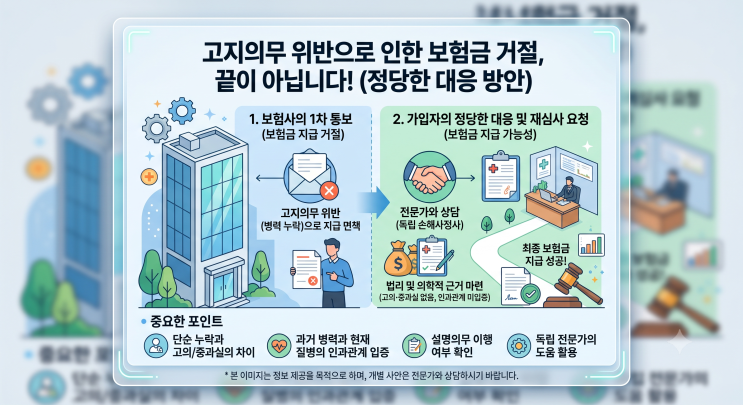 [보험정보] 고지의무 위반으로 보험금 거절? 보험사 통보에 맞서는 법리·의학적 대응법