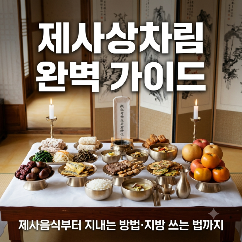 제사상차림 완벽 가이드 – 제사음식부터 지내는 방법, 지방 쓰는 법까지