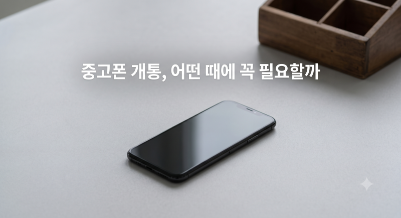 중고폰 개통 방법 총정리! 필요성과 장단점, 주의 사항 및 추천 대상 완벽 가이드