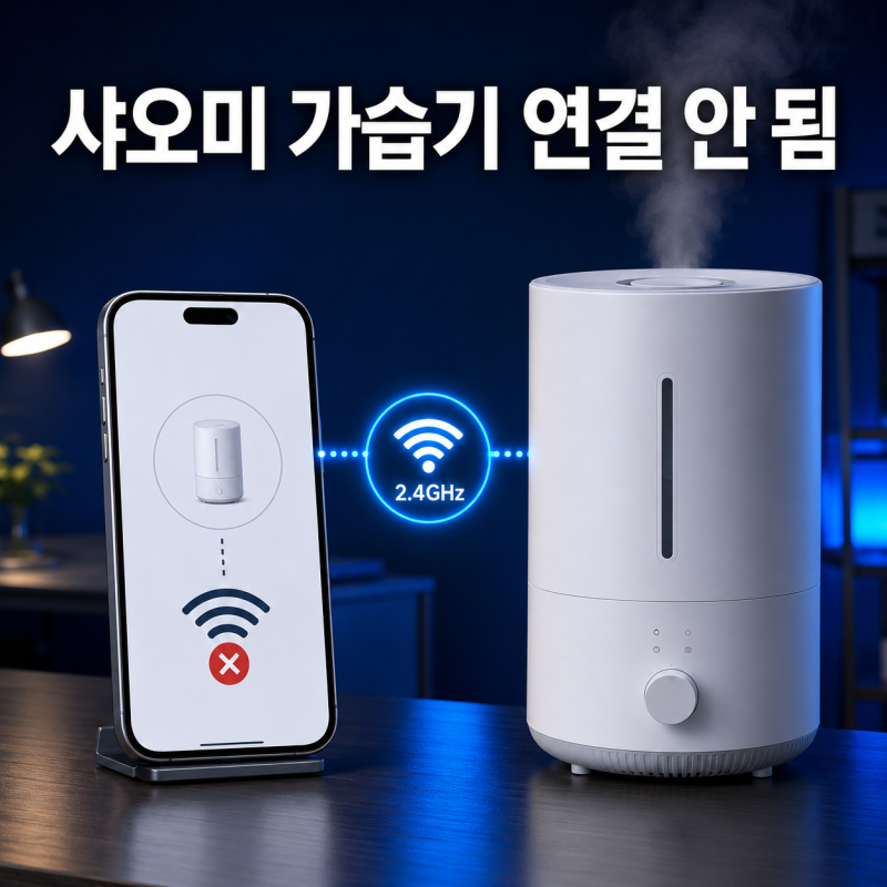 샤오미 가습기 Mi Home 연결 안 됨? 2.4GHz·국가 설정·초기화 순서대로 해결