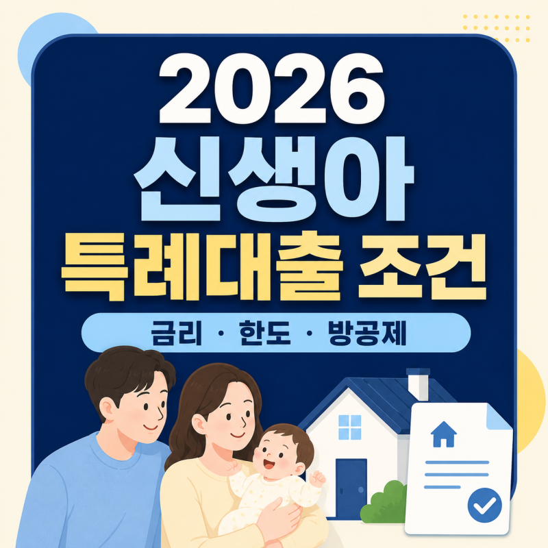 2026 신생아 특례대출 조건 총정리, 방공제없이 한도 늘릴 수 있나?