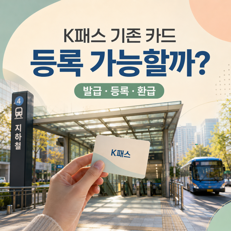 K패스 기존 카드 등록 가능?｜모두의카드 발급·기후동행패스 무료교환