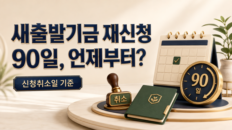 새출발기금 신청취소 후 재신청, 90일은 언제부터 계산할까?