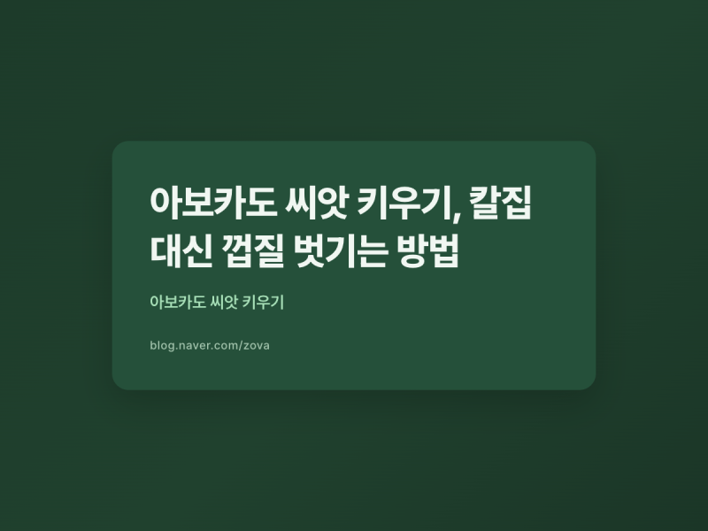 아보카도 씨앗 키우기, 칼집 대신 껍질 벗기는 방법