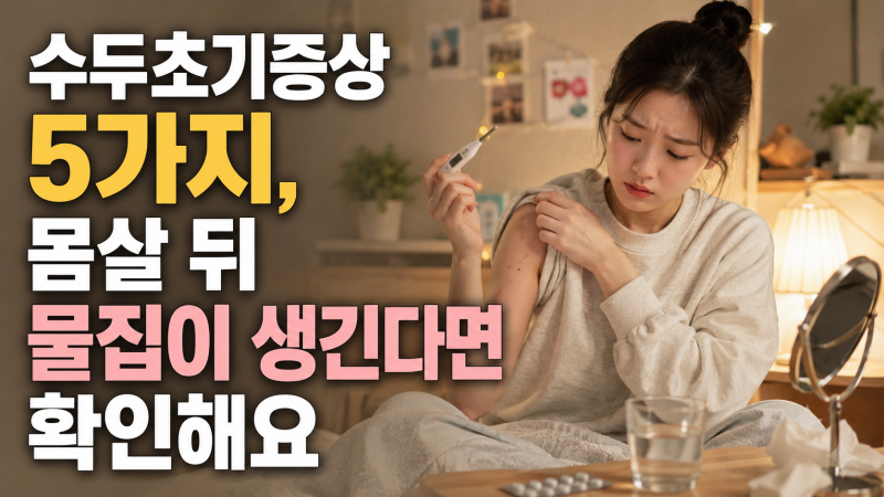 수두초기증상 5가지, 몸살 뒤 물집이 생긴다면 확인해요