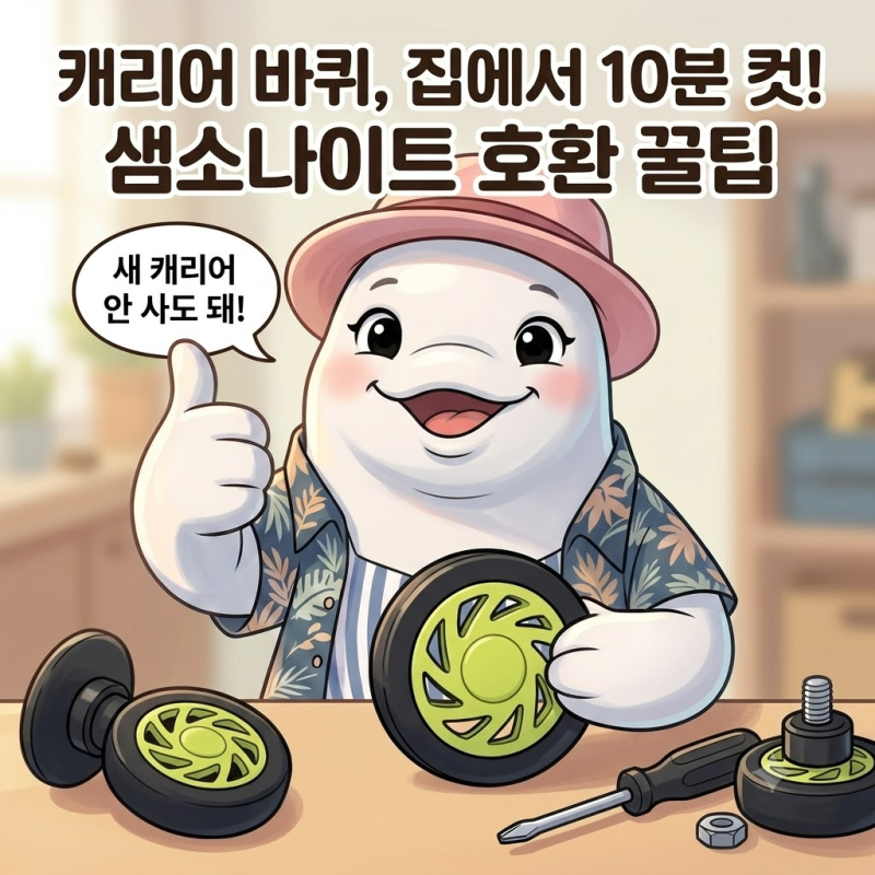 캐리어 바퀴 교체 아메리칸투어리스터 샘소나이트 호환 후기