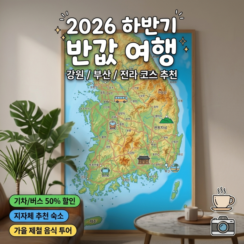 2026하반기 반값여행-여행비 절반 돌려받는 법, 딱 13곳 알려드립니다.