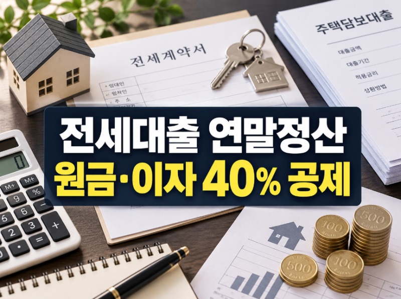 전세대출 연말정산 조건, 원금·이자 40% 공제받는 법