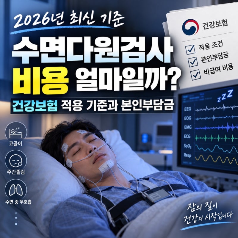 수면다원검사, 수면장애검사 비용과 보험적용 총정리 (+2026년 최신)