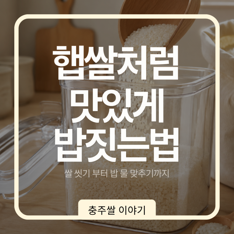햅쌀처럼 맛있게 밥 짓는 법, 쌀 씻기부터 밥물 맞추기까지