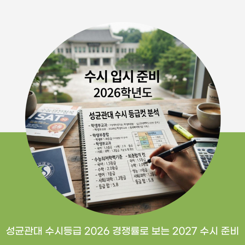 성균관대 수시등급 2026 경쟁률로 보는 2027 수시 준비