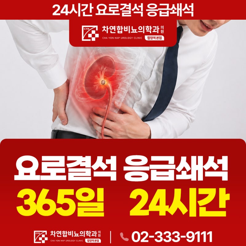 마포역 비뇨기과 요로결석 365일 진료, 차연합은 합니다