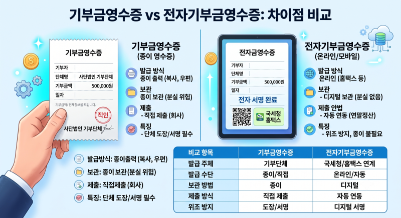 기부금영수증 발행 기준부터 전자기부금영수증 발급까지, 연말정산 대비 총정리
