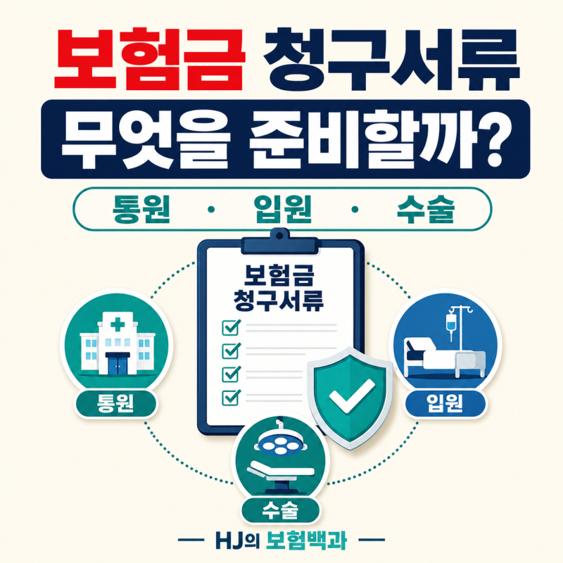 통원·입원·수술 보험금 청구서류, 무엇을 준비해야 할까?