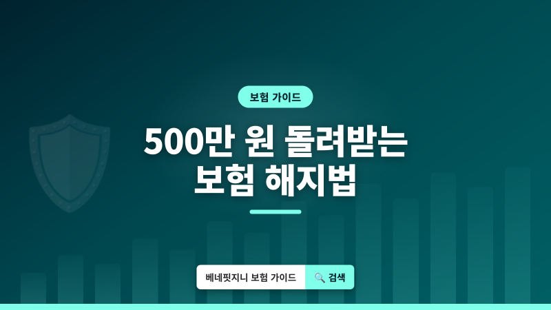 보험 해지 환급금 | 2026년 기준 500만원 이상 돌려받는 법 총정리